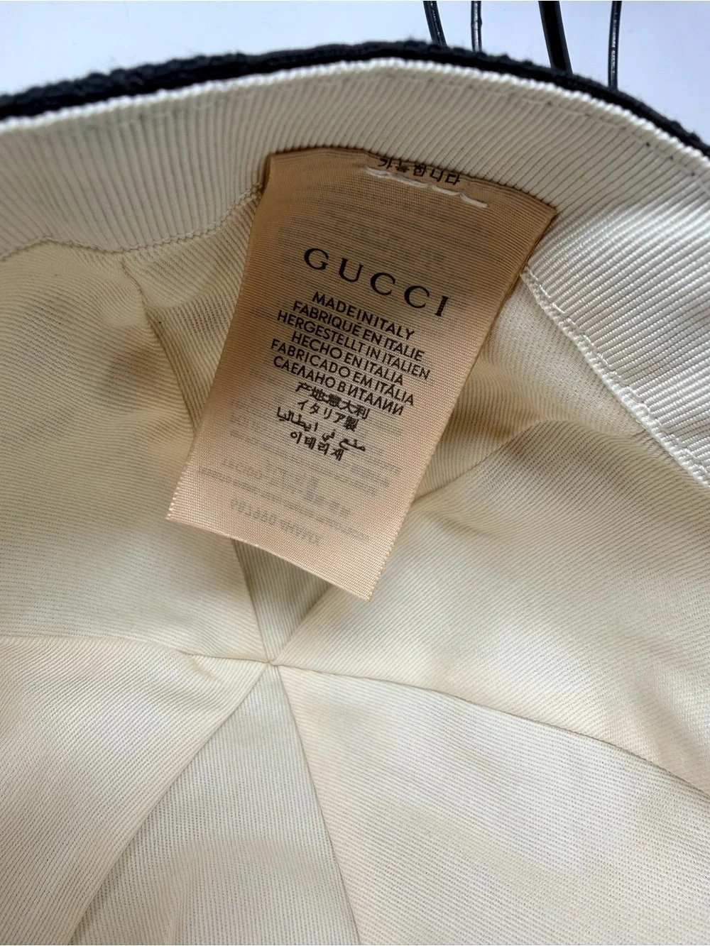 Gucci Black GG Jacquard Baseball Cap